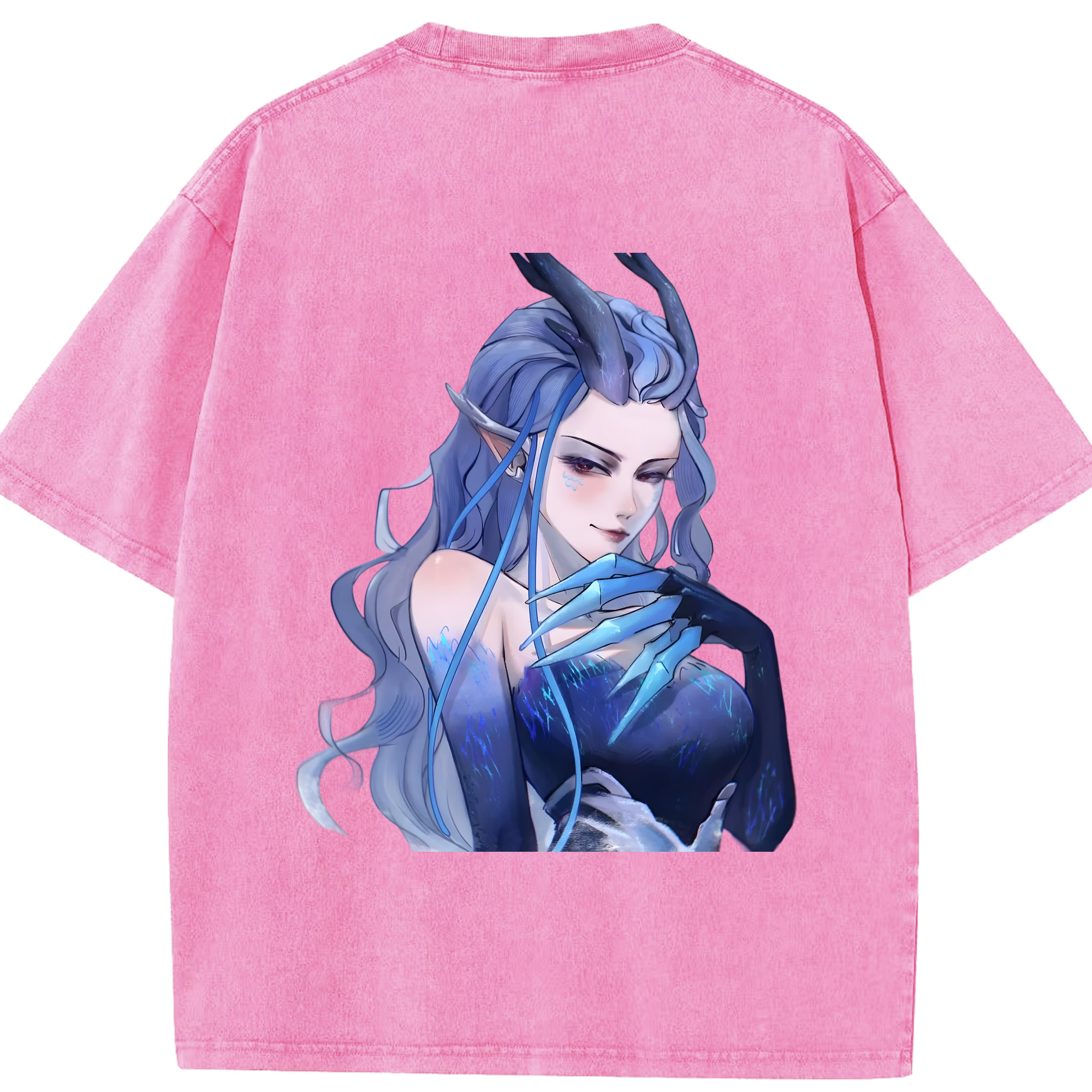 （画像用） Ne Zha 2 ナタ 魔童の大暴れ 綿100% ヴィンテージ風 半袖Tシャツ（背面プリント）